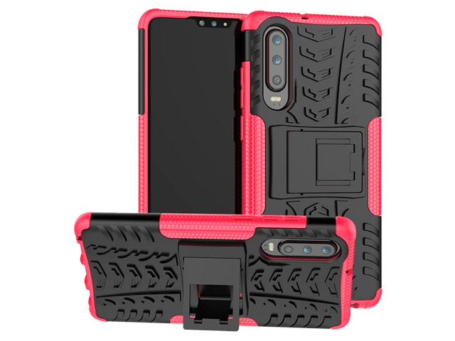 Чехол Yotrix Shockproof case для Huawei P30 (розовый, гелевый)