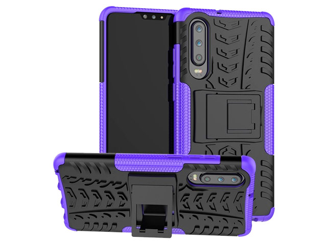 Чехол Yotrix Shockproof case для Huawei P30 (фиолетовый, гелевый)