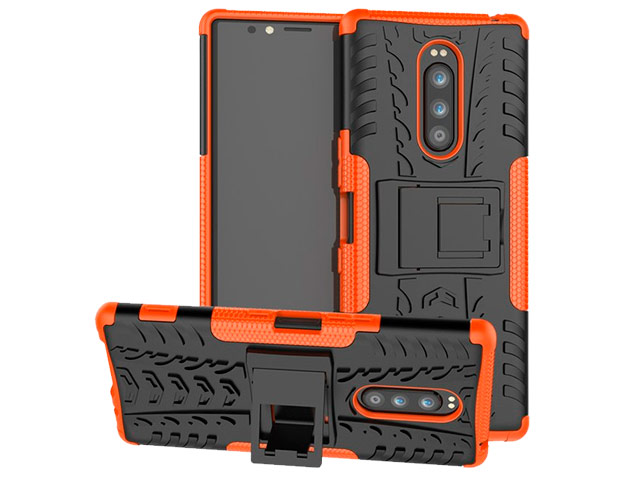 Чехол Yotrix Shockproof case для Sony Xperia 1 (оранжевый, гелевый)