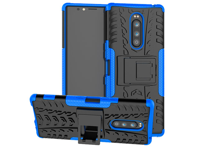 Чехол Yotrix Shockproof case для Sony Xperia 1 (синий, гелевый)