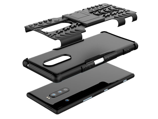 Чехол Yotrix Shockproof case для Sony Xperia 1 (фиолетовый, гелевый)