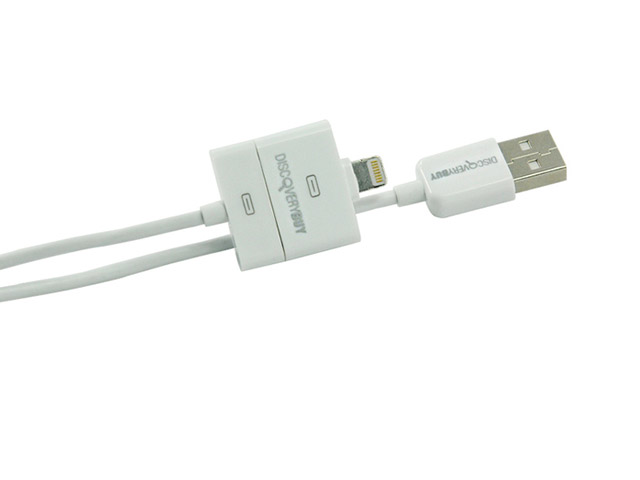 USB-кабель Discovery Buy USB Lightning cable для Apple iPhone 5/iPad 4/iPad mini/iPod touch 5/iPod nano 7 (белый, Lightning, 30-pin)