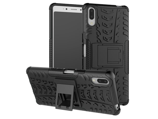 Чехол Yotrix Shockproof case для Sony Xperia L3 (черный, гелевый)