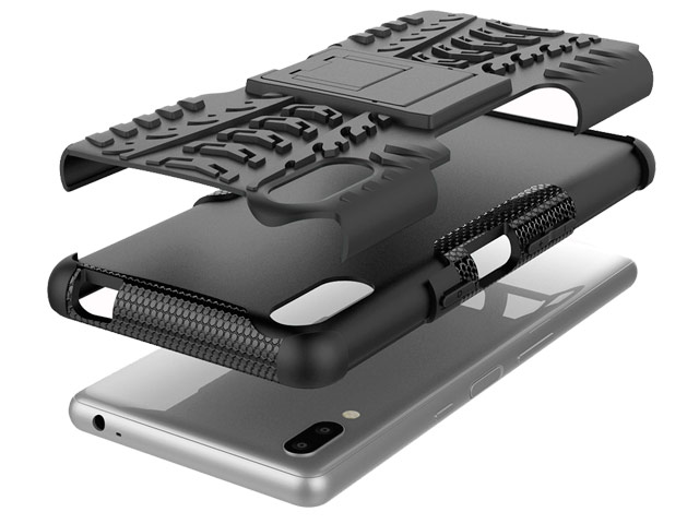 Чехол Yotrix Shockproof case для Sony Xperia L3 (черный, гелевый)
