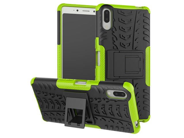 Чехол Yotrix Shockproof case для Sony Xperia L3 (зеленый, гелевый)