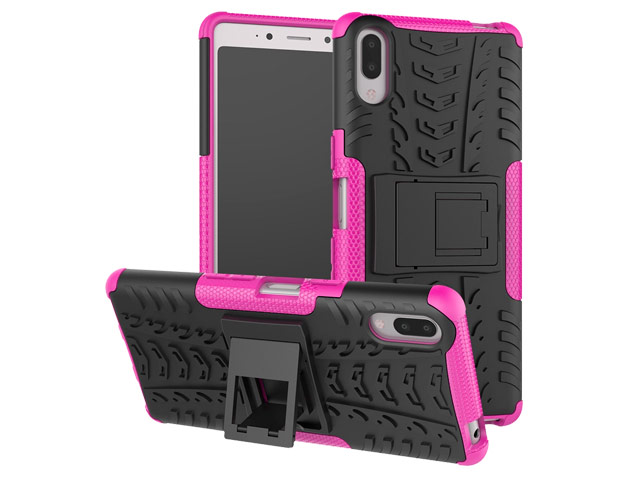 Чехол Yotrix Shockproof case для Sony Xperia L3 (розовый, гелевый)