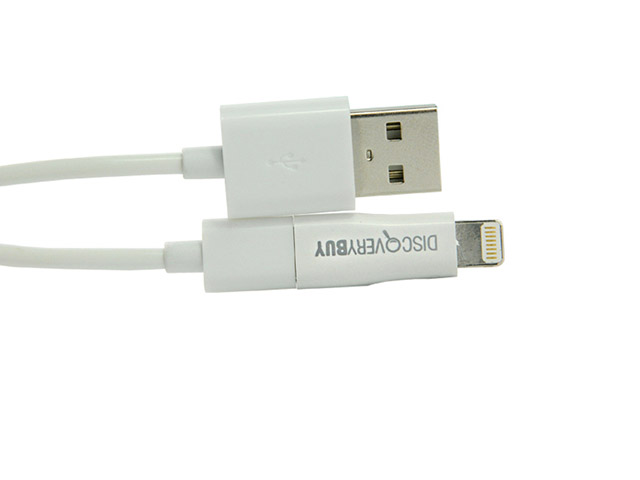 USB-кабель Discovery Buy USB Lightning cable для Apple iPhone 5/iPad 4/iPad mini/iPod touch 5/iPod nano 7 (белый, Lightning, microUSB)
