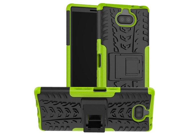 Чехол Yotrix Shockproof case для Sony Xperia 10 (зеленый, гелевый)