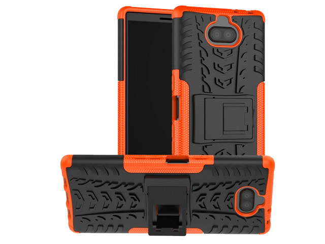 Чехол Yotrix Shockproof case для Sony Xperia 10 (оранжевый, гелевый)