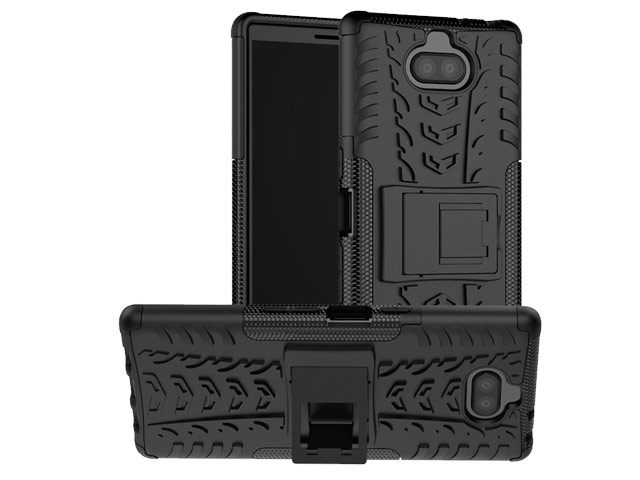 Чехол Yotrix Shockproof case для Sony Xperia 10 plus (черный, гелевый)