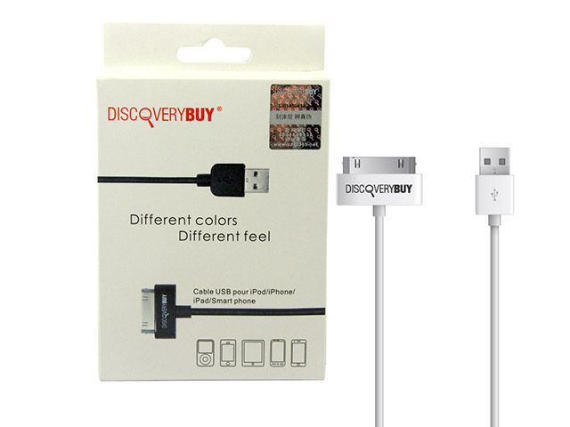 USB-кабель Discovery Buy USB cable для Apple iPhone/iPod/iPad (белый, 30-pin)