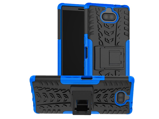 Чехол Yotrix Shockproof case для Sony Xperia 10 plus (синий, гелевый)