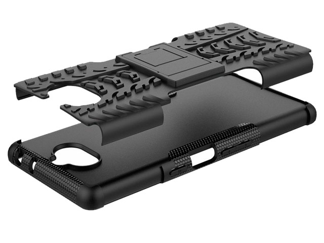 Чехол Yotrix Shockproof case для Sony Xperia 10 plus (фиолетовый, гелевый)