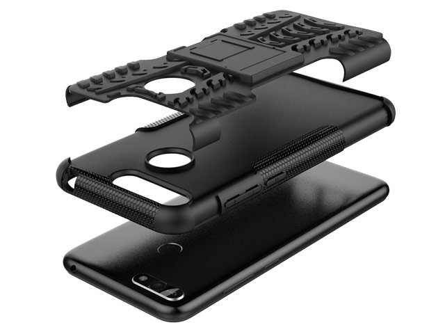 Чехол Yotrix Shockproof case для Huawei Honor 7A (черный, гелевый)