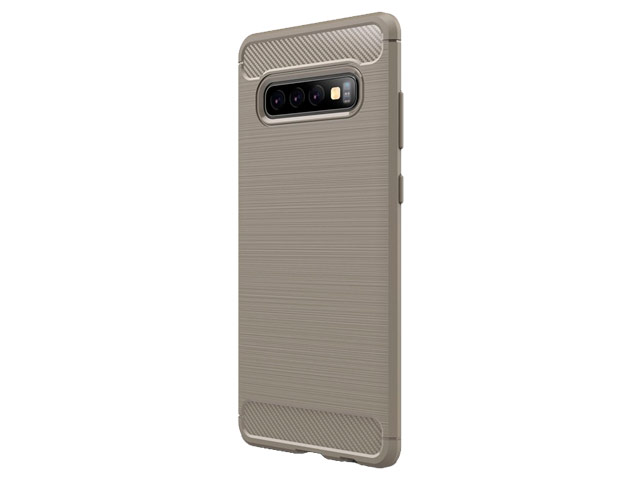Чехол Yotrix Rugged Armor для Samsung Galaxy S10 plus (серый, гелевый)