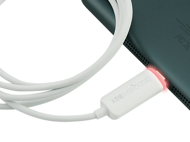 USB-кабель Discovery Buy USB cable для HTC/Samsung/Nokia/LG (белый, microUSB, с подсветкой)