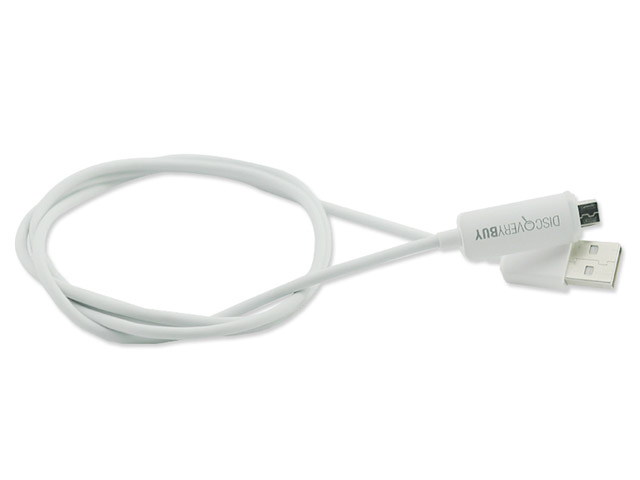 USB-кабель Discovery Buy USB cable для HTC/Samsung/Nokia/LG (белый, microUSB, с подсветкой)