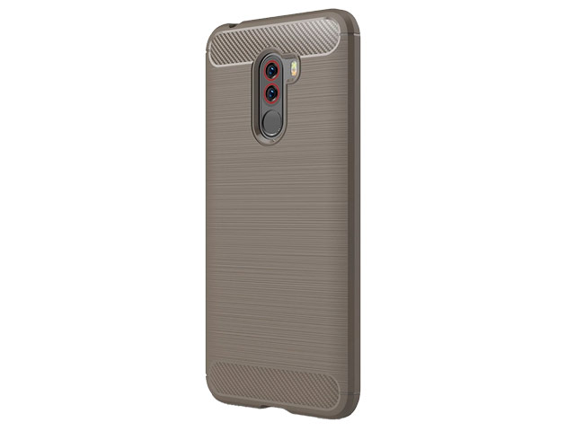 Чехол Yotrix Rugged Armor для Xiaomi Pocophone F1 (серый, гелевый)