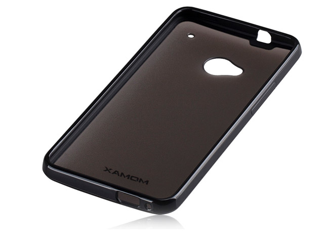 Чехол Momax iCase Pro для HTC One 801e (HTC M7) (черный, гелевый/пластиковый)