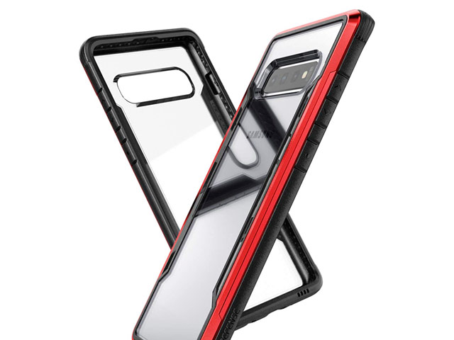 Чехол X-doria Defense Shield для Samsung Galaxy S10 plus (красный, маталлический)