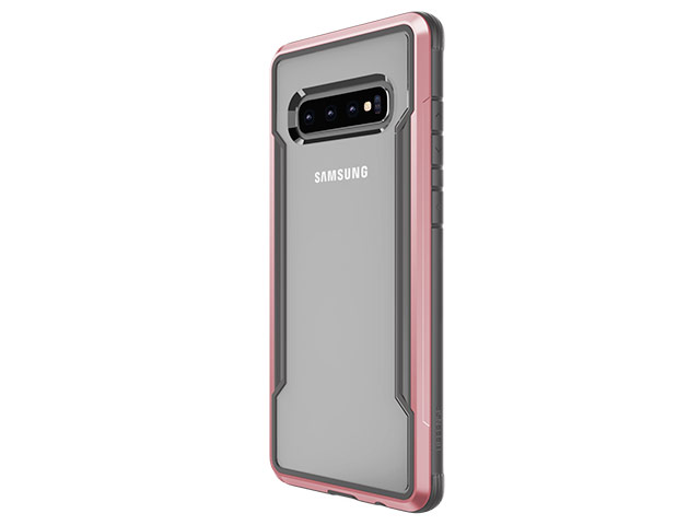 Чехол X-doria Defense Shield для Samsung Galaxy S10 plus (розово-золотистый, маталлический)