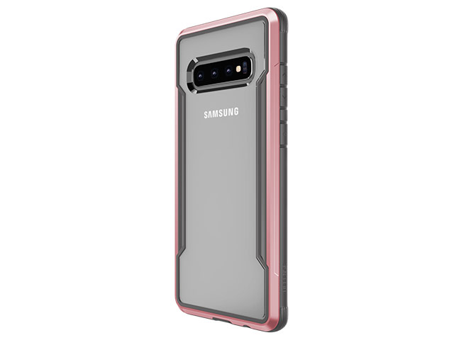 Чехол X-doria Defense Shield для Samsung Galaxy S10 (розово-золотистый, маталлический)