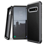 Чехол X-doria Defense Lux для Samsung Galaxy S10 plus (Black Carbon, маталлический)