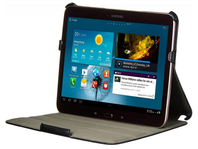 Чехол Yotrix FlipCase для Samsung Galaxy Tab 3 10.1 P5200 (черный, кожанный)