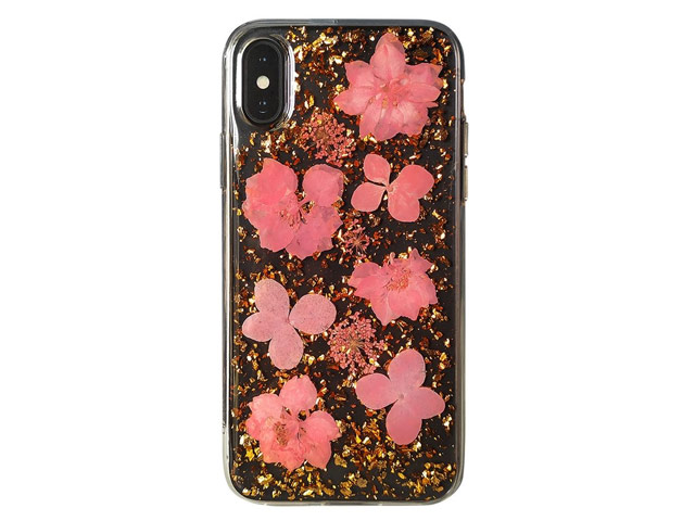 Чехол X-Doria Bloom для Apple iPhone XS (Rose, гелевый)