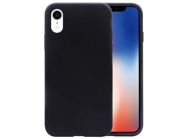 Чехол Yotrix LiquidSilicone для Apple iPhone XR (черный, гелевый)