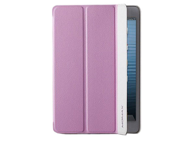 Чехол Momax Flip Cover Case для Apple iPad mini (розовый/белый, кожанный)