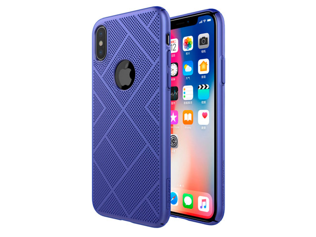 Чехол Nillkin Air case для Apple iPhone X (синий, пластиковый)