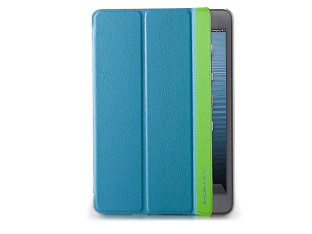 Чехол Momax Flip Cover Case для Apple iPad mini (голубой/зеленый, кожанный)
