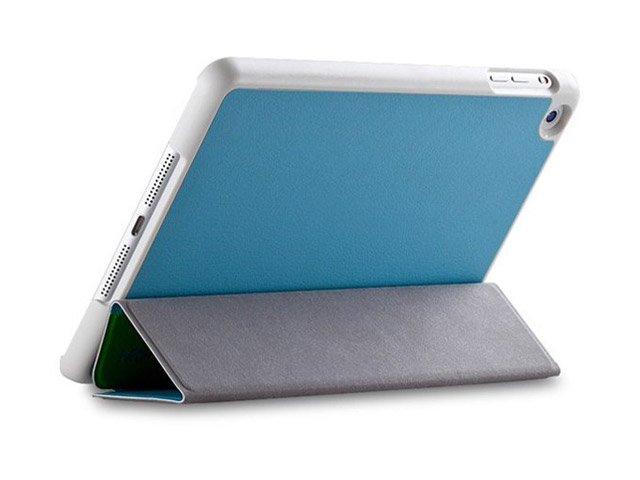 Чехол Momax Flip Cover Case для Apple iPad mini (голубой/зеленый, кожанный)