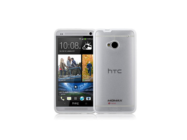 Чехол Momax iCase Pro для HTC One 801e (HTC M7) (белый, гелевый/пластиковый)