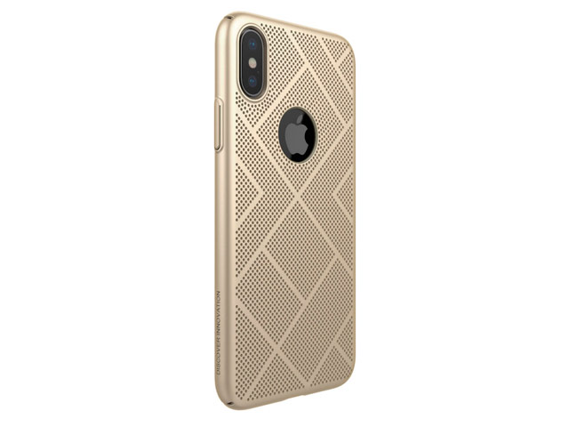 Чехол Nillkin Air case для Apple iPhone X (золотистый, пластиковый)