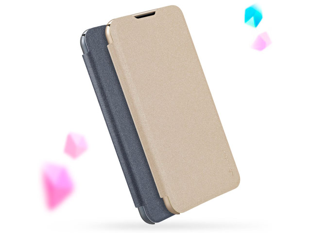 Чехол Nillkin Sparkle Leather Case для Huawei Y6 2019 (золотистый, винилискожа)