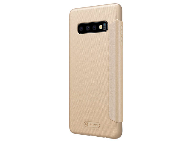 Чехол Nillkin Sparkle Leather Case для Samsung Galaxy S10 plus (золотистый, винилискожа)