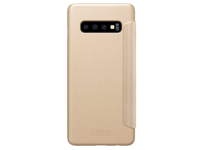 Чехол Nillkin Sparkle Leather Case для Samsung Galaxy S10 plus (золотистый, винилискожа)