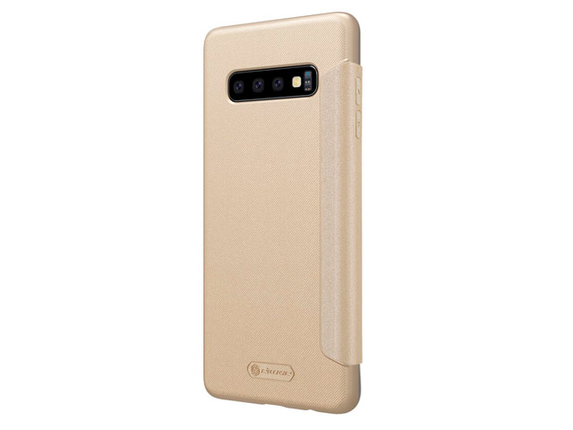 Чехол Nillkin Sparkle Leather Case для Samsung Galaxy S10 (золотистый, винилискожа)