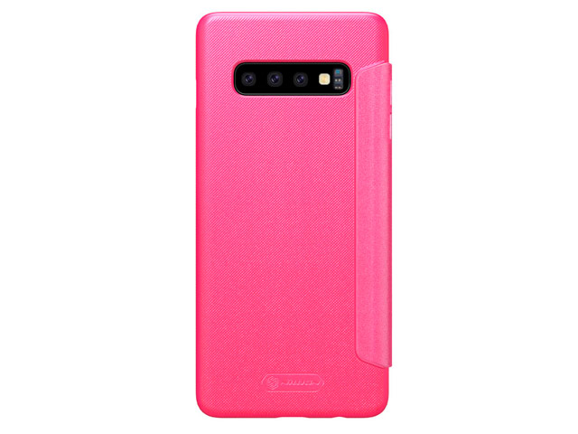 Чехол Nillkin Sparkle Leather Case для Samsung Galaxy S10 (розовый, винилискожа)