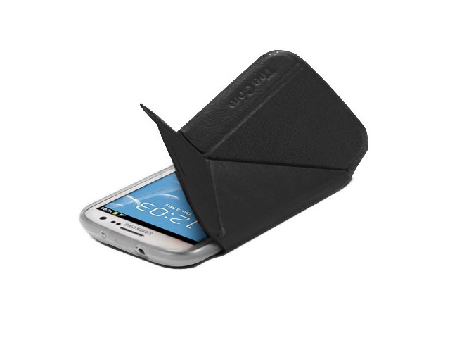 Чехол Momax The Core Smart Case для Samsung Galaxy S4 i9500 (черный, кожанный)