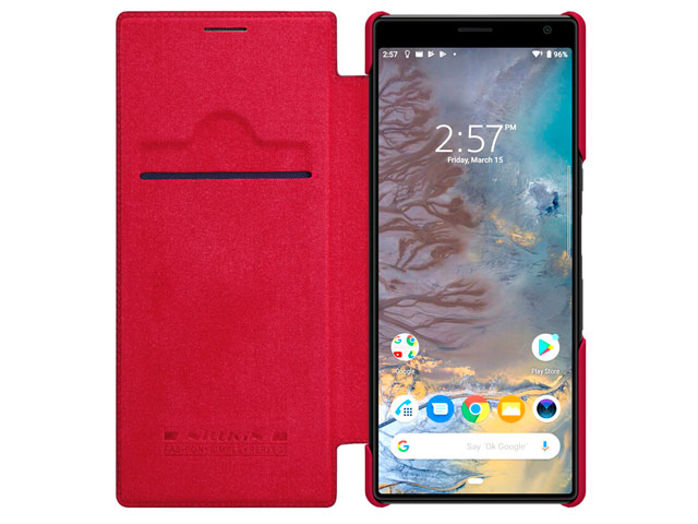 Чехол Nillkin Qin leather case для Sony Xperia 10 plus (красный, кожаный)