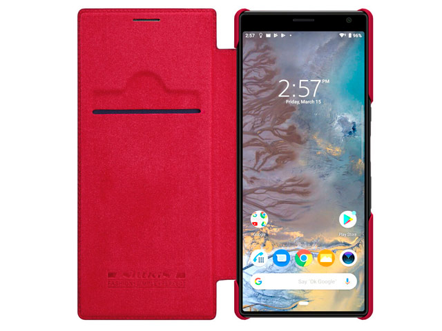 Чехол Nillkin Qin leather case для Sony Xperia 10 (красный, кожаный)