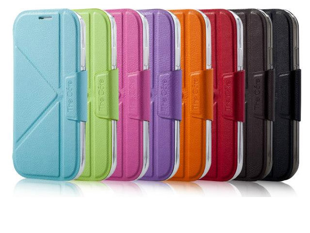 Чехол Momax The Core Smart Case для Samsung Galaxy S4 i9500 (синий, кожанный)