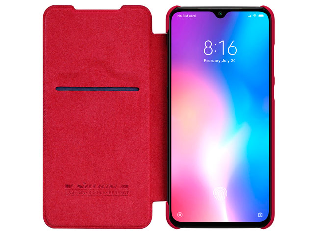 Чехол Nillkin Qin leather case для Xiaomi Mi 9 (красный, кожаный)