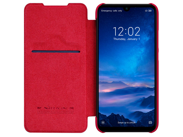 Чехол Nillkin Qin leather case для Xiaomi Redmi 7 (красный, кожаный)