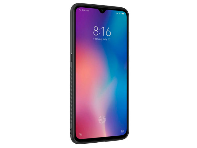 Чехол Nillkin Synthetic fiber для Xiaomi Mi 9 (черный, карбон)