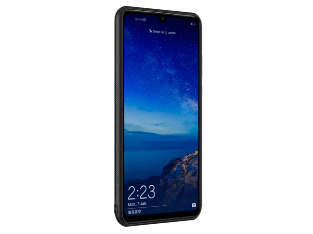 Чехол Nillkin Synthetic fiber для Huawei P30 lite (черный, карбон)