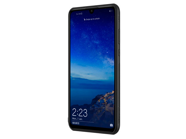 Чехол Nillkin Synthetic fiber для Huawei P30 lite (черный, карбон)